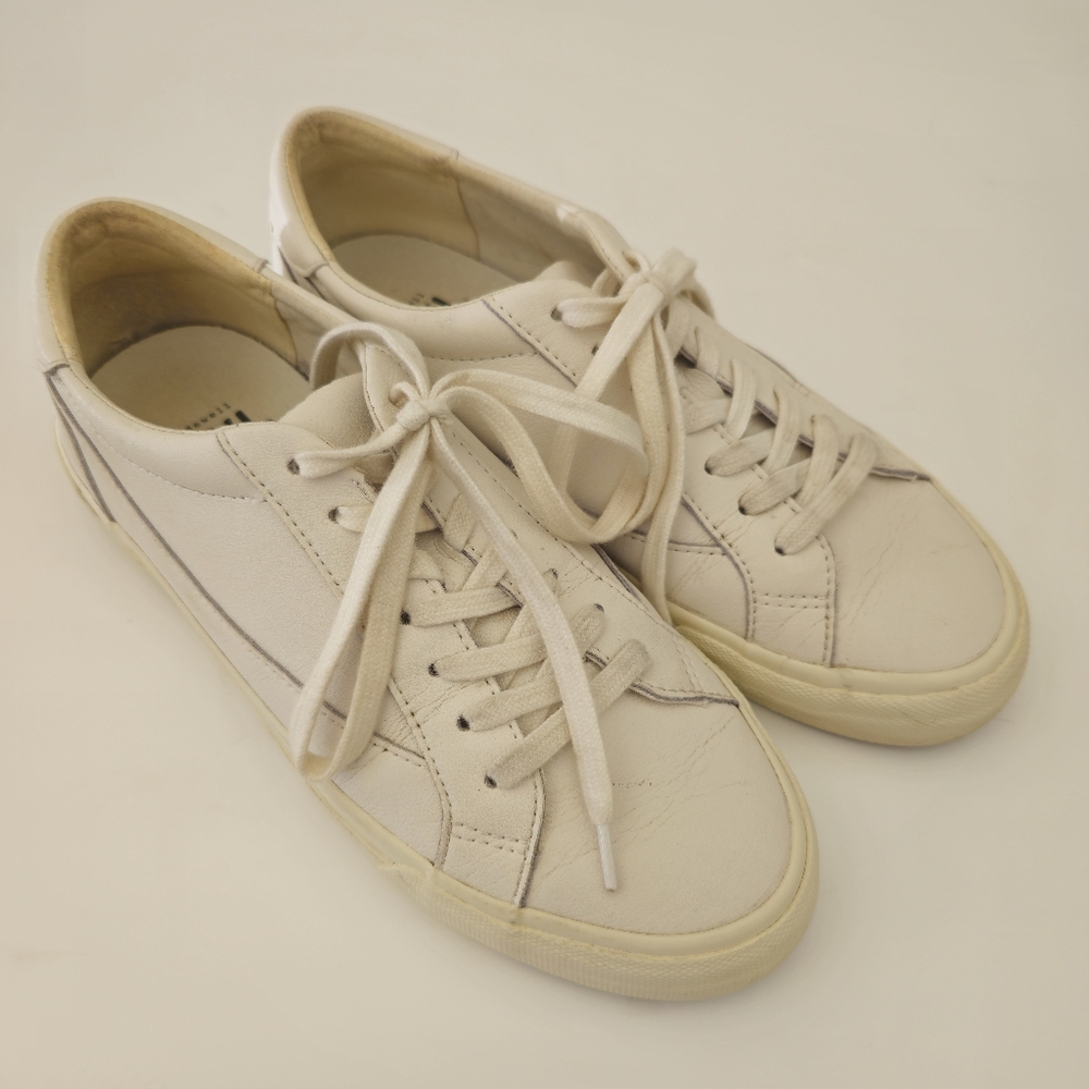 Madewell Off-White Women's Sneakers Unisex Woman Size 8.5‎ Men 7 Leather Upper